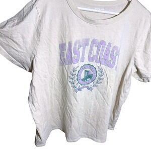 Old Navy East Coast Graphic T Shirt Womens Plus 2X Cream Purple College Style